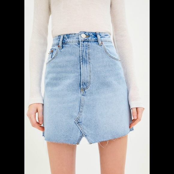 Zara Skirts Zara High Waisted Denim Skirt Poshmark